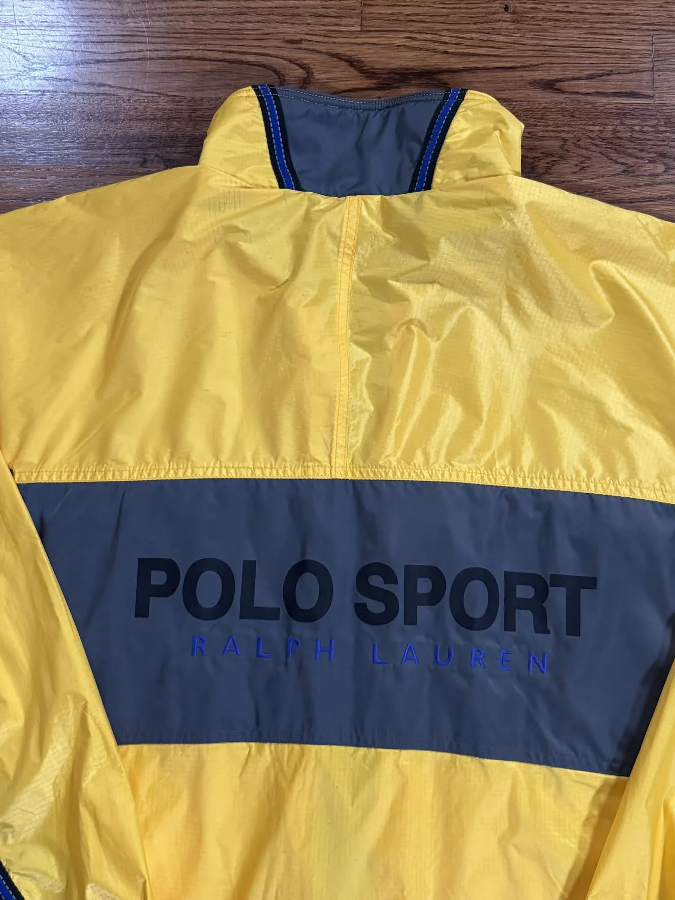 Vintage Polo Sport RL-67 Yellow / Blue Light Jacket (Size L) — RootsBK